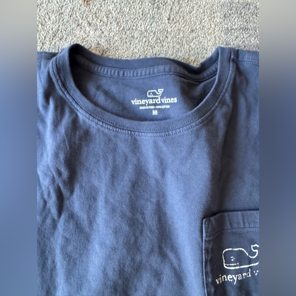 Vineyard Vines Men's Dark Blue Long Sleeve Tee